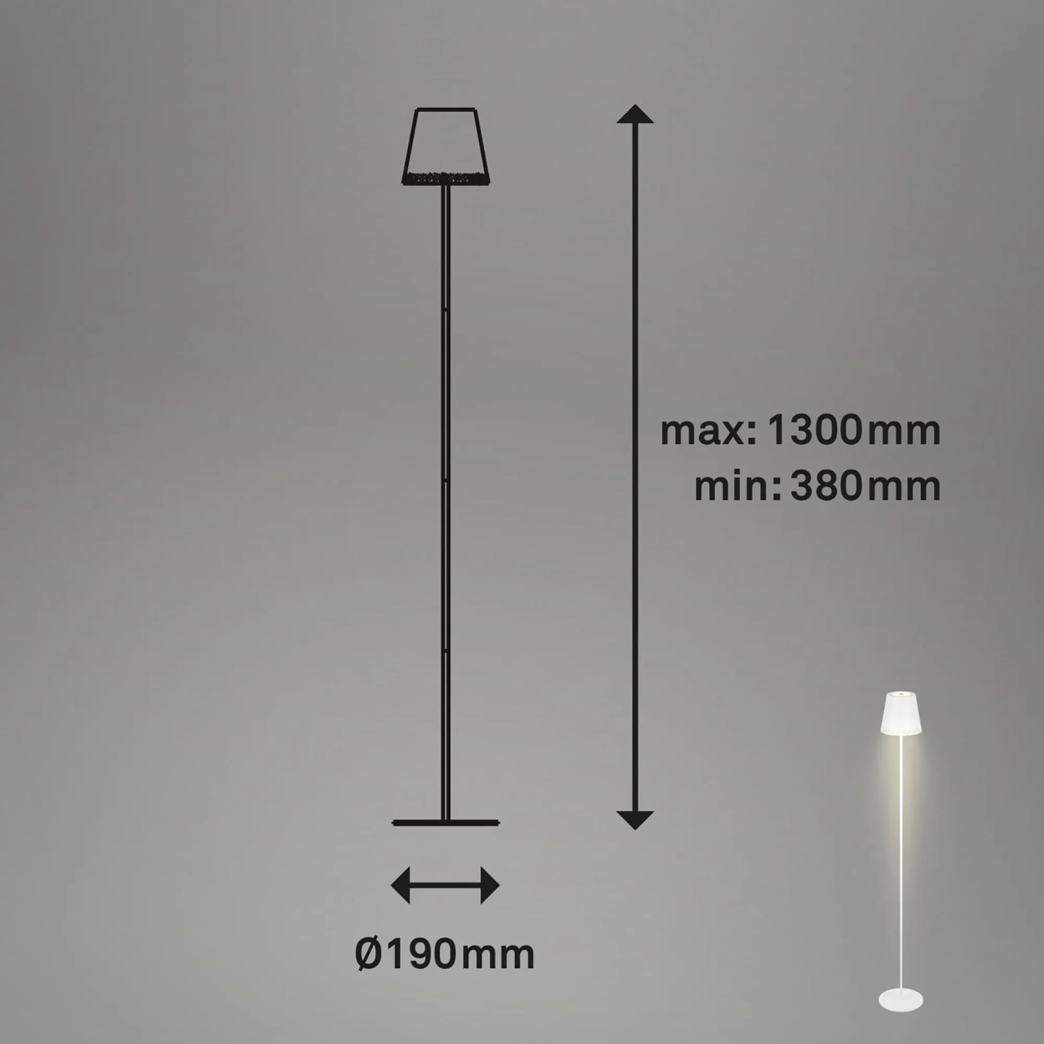 Trio Lighting R42051131 COURSE Lampada da terra per interni LED Bianco