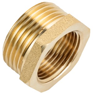 Riduttore in ottone per pompe e sistemi idrici, 33,3 mm x 24,1 mm.