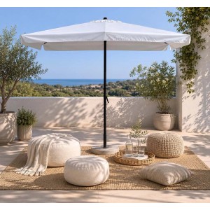 Ombrellone da giardino palo centrale Garden Friend 2x3 m bianco