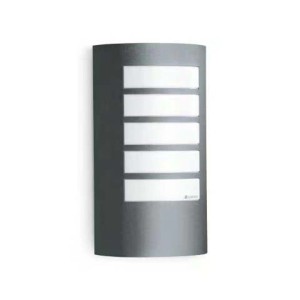 Applique da esterno di design Steinel L 12 antracite per l'ingresso. Moderna lampada da parete con copertura in alluminio.