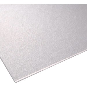 Lastra in plastica chiara e strutturata, adatta per coperture o rivestimenti.