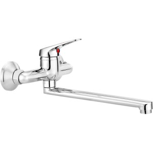 Rubinetto da cucina a parete Idrostile cromo