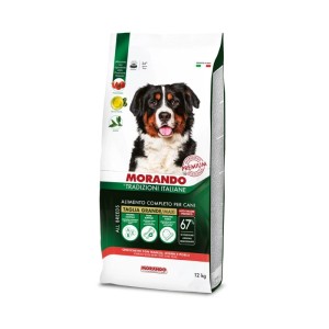 Crocchette per cani Morando adulto maxi manzo, avena e piselli 12 kg