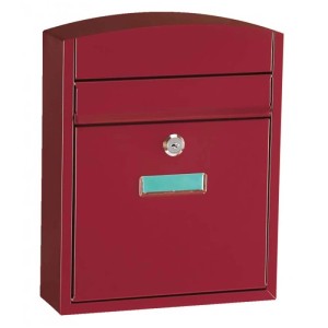 Cassetta postale acciaio chiavi incluse 24x10x28,5 cm rosso opaco