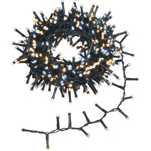 Catena luminosa 400 LED 8 giochi di luce bianco caldo/freddo 10,98 m<br>