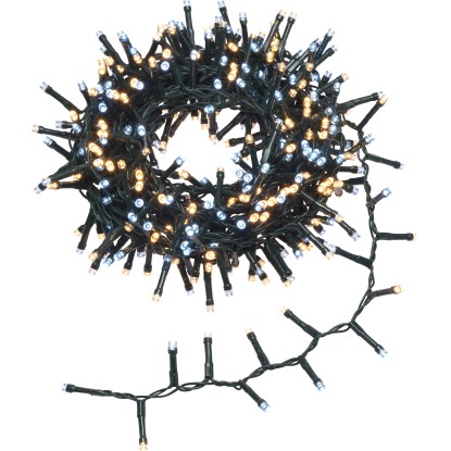 Catena luminosa 400 LED 8 giochi di luce bianco caldo/freddo 10,98 m<br>