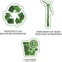 Icone per plastica riciclata, energia eolica e qualità durevole per vasi da fiori Elho.
