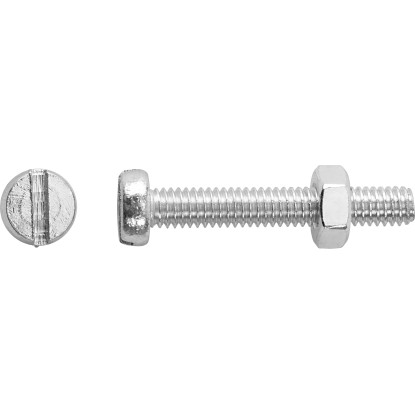 Vite filettata LUX testa cilindrica zincata a taglio M5 x 16 mm con dadi 8 pz