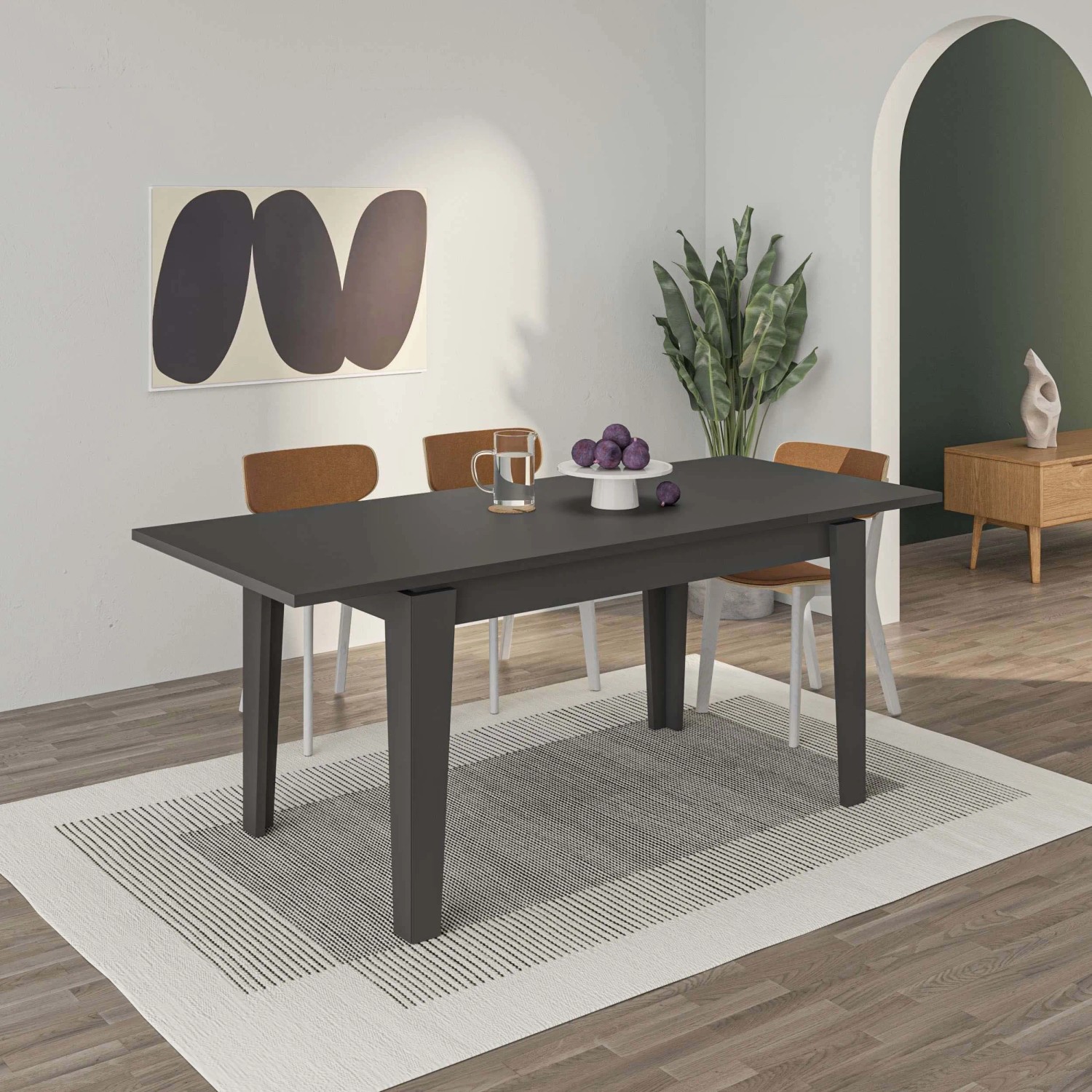 Tavolo allungabile da pranzo Tolmen antracite 140x80 cm_3