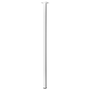 Gamba per tavolo Hettich bianca, quadrata, alta 800 mm, per costruzione mobili e interior design.