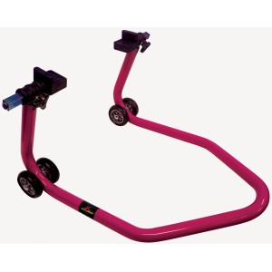 Sollevatore moto rosa per la cura dell'auto.