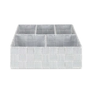 Organizer 5 scomparti Toronto bianco grigio 32x25x8 cm