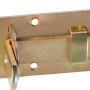 Catenaccio per porta zincato giallo, 160x55mm, per porte e cancelli.