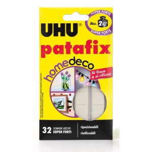 UHU Patafix Home Deco gommini adesivi, 32 pezzi, riposizionabili, per oggetti decorativi.