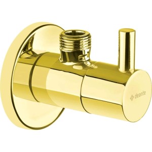 Valvola ad angolo cartuccia ceramica 1/2"-3/8" oro