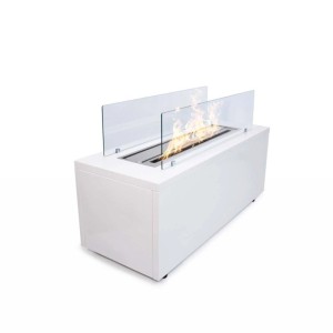 Camino a bioetanolo da terra Divina Fire Caravaggio 4 kW L100xP40xH40 cm bianco