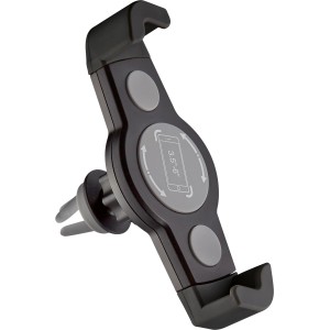 Supporto smartphone OBI per auto, da bocchetta aria, 8.9-15.2cm, rotazione 360°, nero-grigio.
