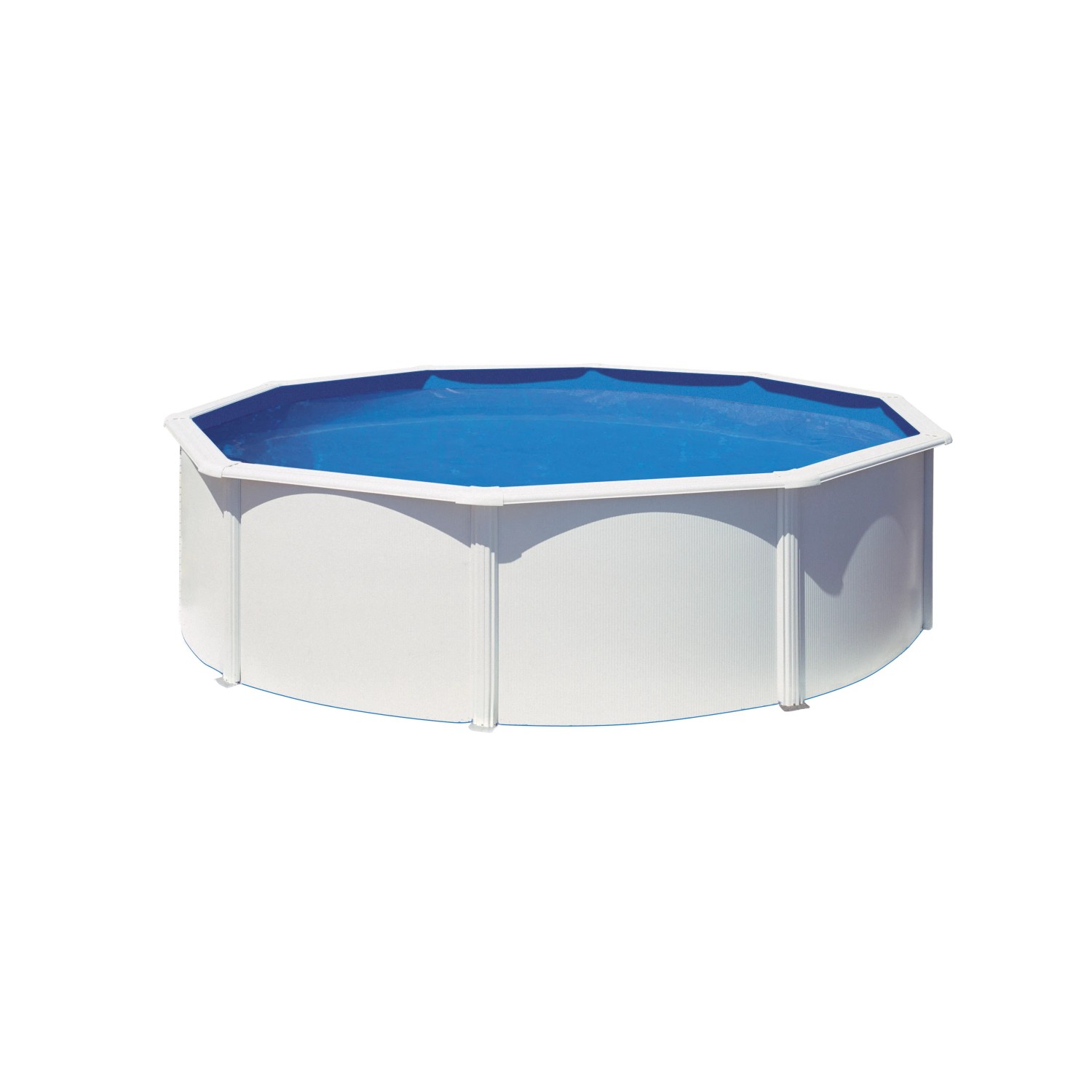 Piscina Gre Pool Bora Bora ovale bianca, Ø 460 cm x 120 cm, piscina con pareti in acciaio per il giardino.