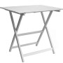 Tavolo da giardino t.b.t. quadrato bianco con funzione pieghevole.
