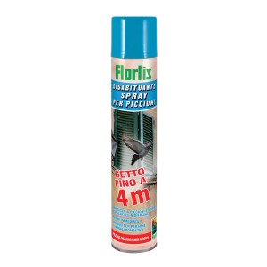 Spray repellente per piccioni Flortis per la cura del giardino. Protezione efficace contro i piccioni.