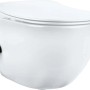 WC sospeso Artemides con funzione bidet miscelatore 37x35 cm bianco e nero