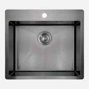 Lavello 1 vasca forma orizz  Ciego de Ávila con sifone 505x200 mm titanio