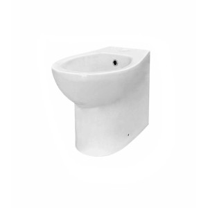 Bidet da terra bianco per il bagno.