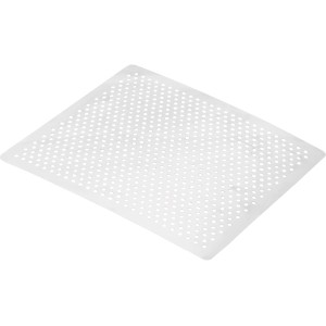 Piastra per griglia Steuber, tappetino bianco con fori per alimenti delicati.