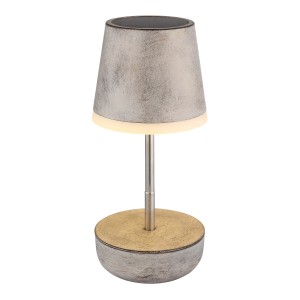 Lampada solare plastica 10xLED 800mAh 3,7V Ø110xH250 mm sabbia anticato