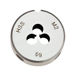 Filiera in acciaio LUX M2, tagliafili per filettature esterne precise.