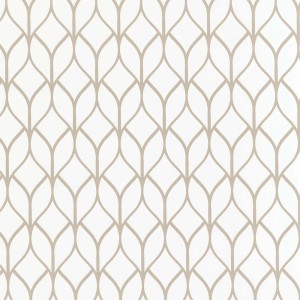 Pellicola adesiva t.b.t. con motivo floreale beige su bianco.