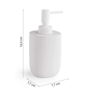 Dosasapone bagno Ylenia in resina 310 ml bianco matt