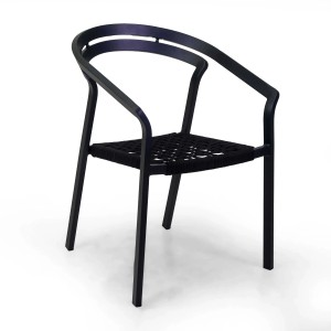 Sedia da giardino senza cuscino Aledo in alluminio antracite