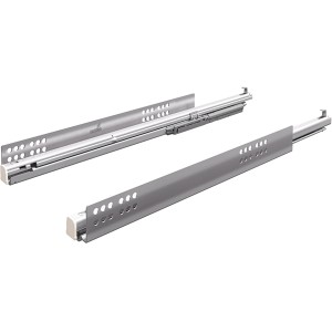 Sistema di estrazione totale Hettich Quadro V6/400 con push-to-open, 400 mm, acciaio zincato, 1 pezzo