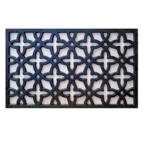 JVL Zerbino In Gomma Resistente Ellipse 40x70 Cm - Super Raschietto, Superficie Borchiata, Antiscivolo, Uso Esterno/Interno - 2