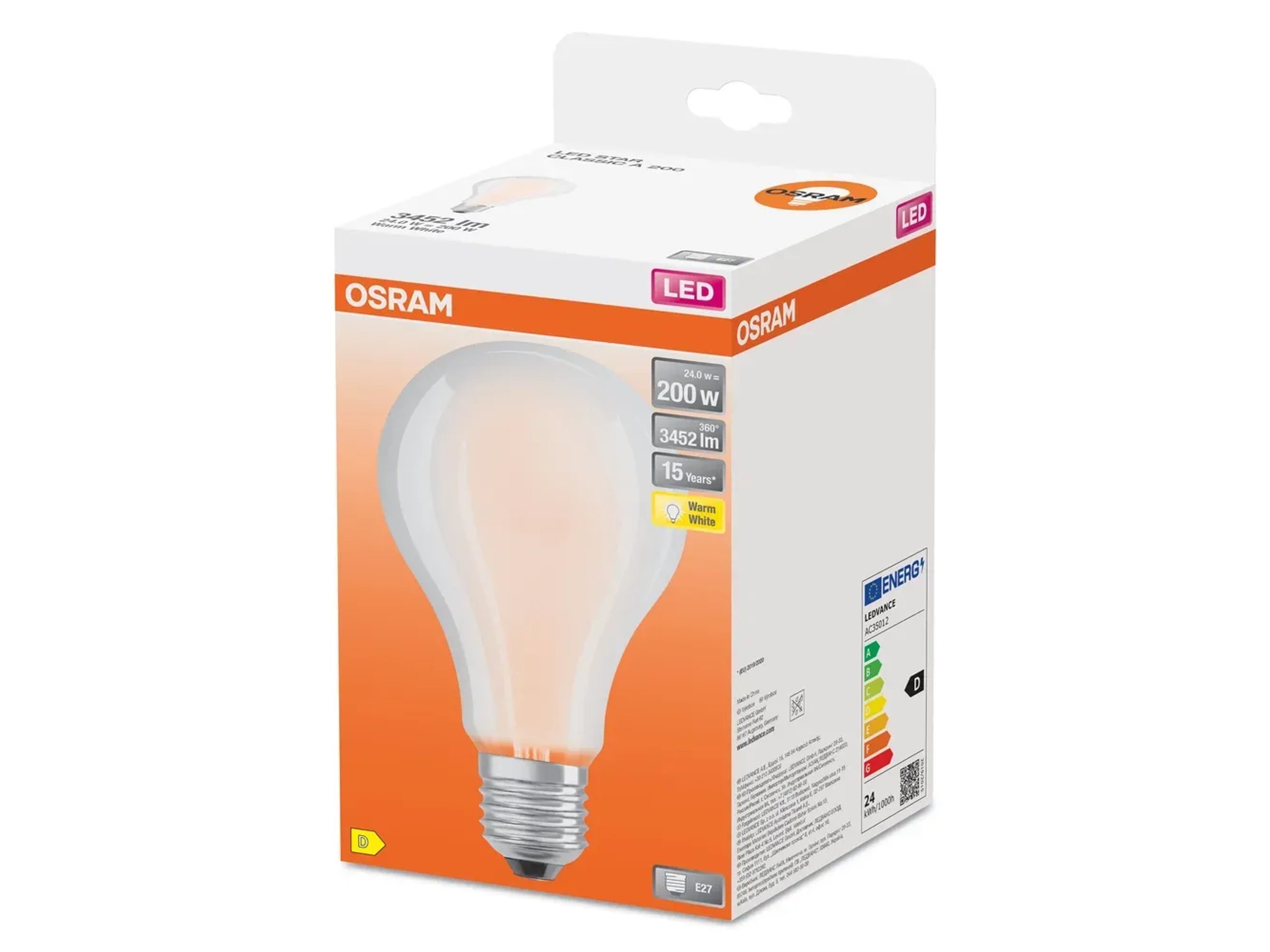 Set 6 Lampadine LED E27 12V-24V 5W 3000K – Luce Bianca Calda 450 Lm Per Camper, Barca, Garage, Impianto Solare