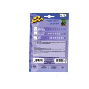 Bustina di semi di prezzemolo 'Gigante di Napoli' di Orto Jumbo, semi di erbe aromatiche per il giardino.