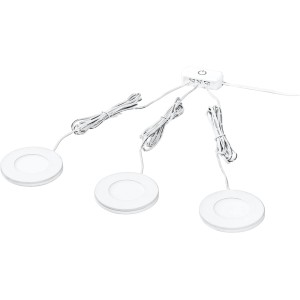 Ledvance LED sottopensile Spotmagnet, 3 luci, bianco, luce sottopensile rotonda.