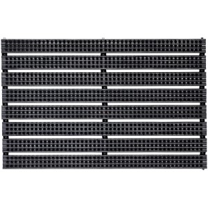 Tappetino OBI nero, 38,5x59cm, con superficie a coste per la pulizia delle scarpe.