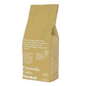 Fugabella Color Kerakoll, sacco da 3kg per la stuccatura di piastrelle e pietre naturali.