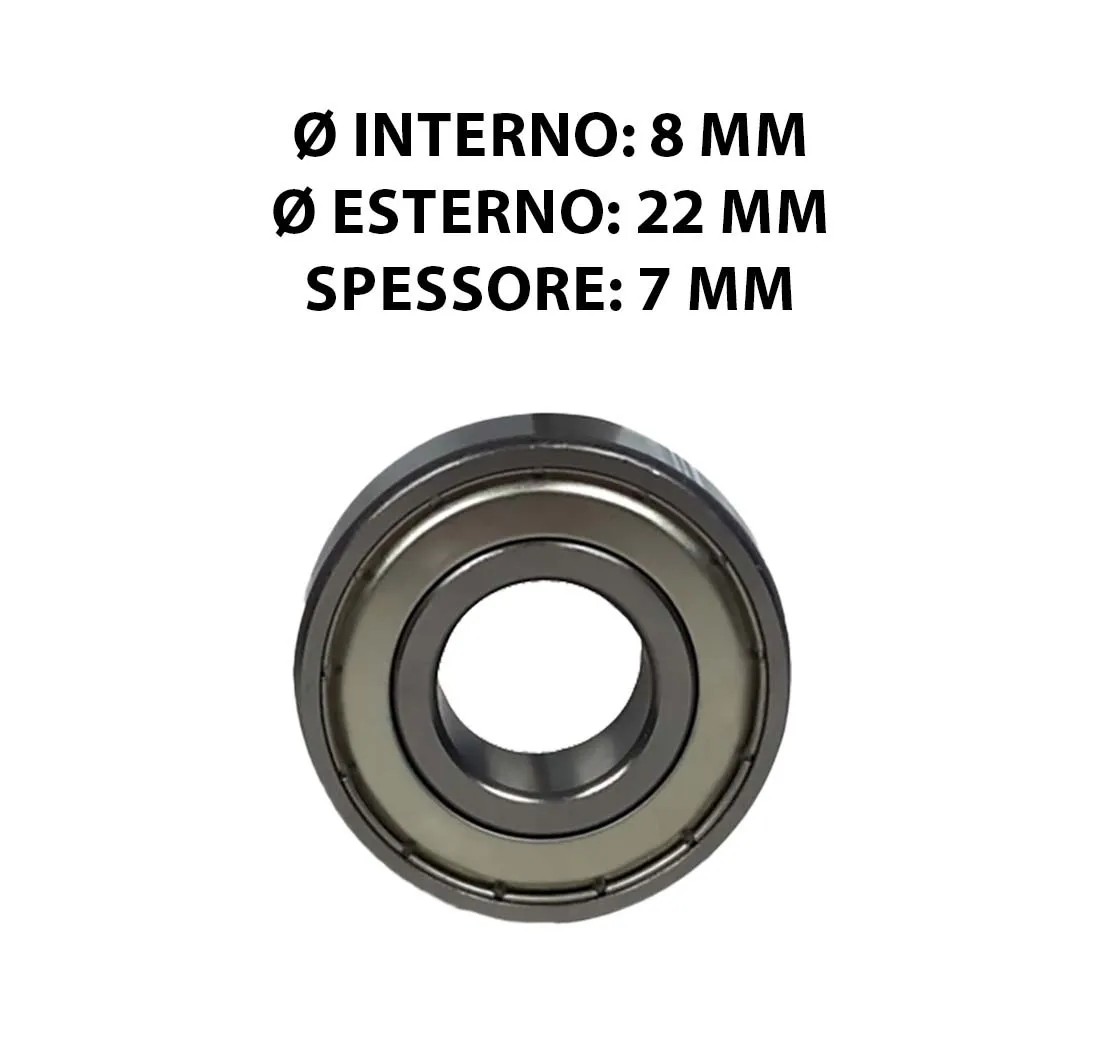 Z809 Dimensions Cuscinetto A Sfere 8x22x7 Mm - Codice ZZ809 / Z809 - Per Applicazioni Meccaniche Zeiss Zm - Foto 4