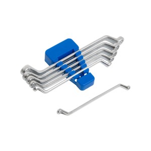 Set di chiavi a bussola LUX, 6 pezzi (6-17 mm) in supporto di plastica blu.