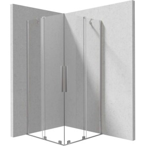 Cabina doccia quadrata Cabaiguán Idrostile vetro 6 mm 800x1950 mm acciaio