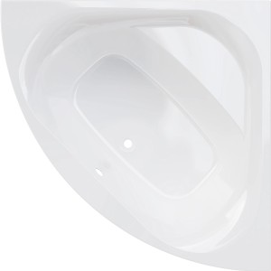 Vasca angolare t.b.t bianca, vista dall'alto.
