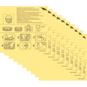 Toppe autoadesive Bestway, 10 pz, 6,5x6,5cm, per riparazione piscine, materassini e idromassaggi.