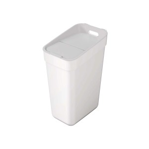 Cestino a pedale bianco t.b.t. con coperchio per cucina e bagno.