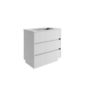 Mobile bagno base a terra Barrio 1 vasca h.87,5 p.51 l.86 cm acero