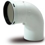 Curva 90° MF per caldaie in PP Ø 60 mm bianco