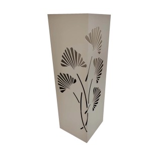 Portaombrelli quadrato in metallo Tigri crema 15,5x15,5xH49 cm