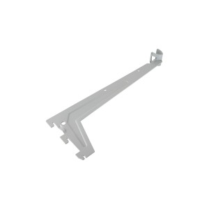 Supporto per asta appendiabiti argento, 33 cm, in acciaio, per armadi.